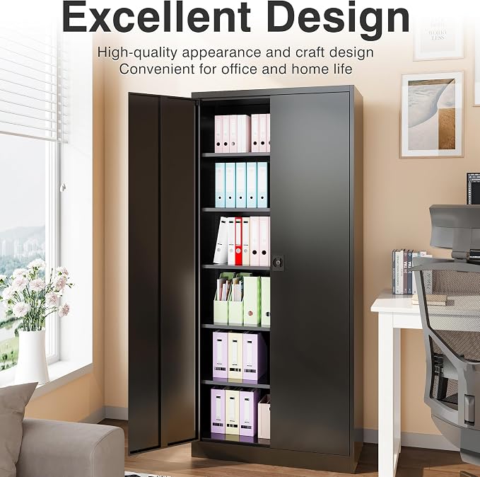 SISESOL Wide & Deep Metal Storage Cabinet - Image 3