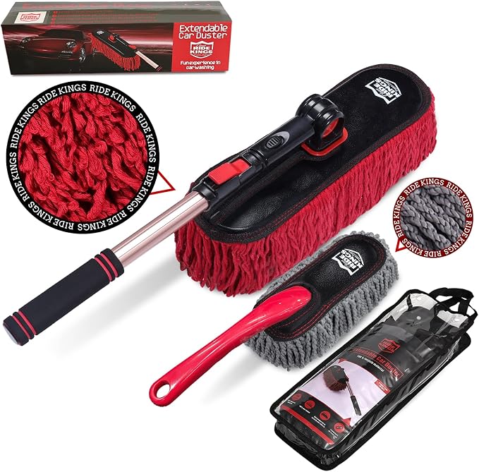 Car Duster Exterior Scratch Free, Car Dusters Extendable Handle Cleaning by RIDEKINGS