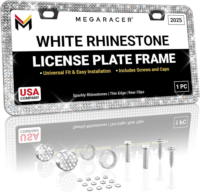 Sparkly Bling License Plate Frame by MegaRacer