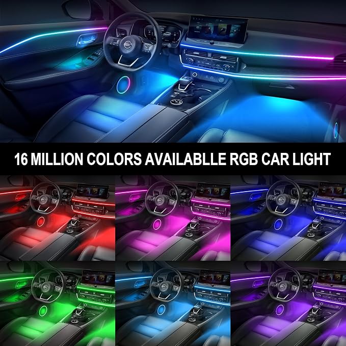 Dreamcolor Interior Car Lights, WEBUPAR Car Accessories 10 in 1 Car LED Strip - Image 3
