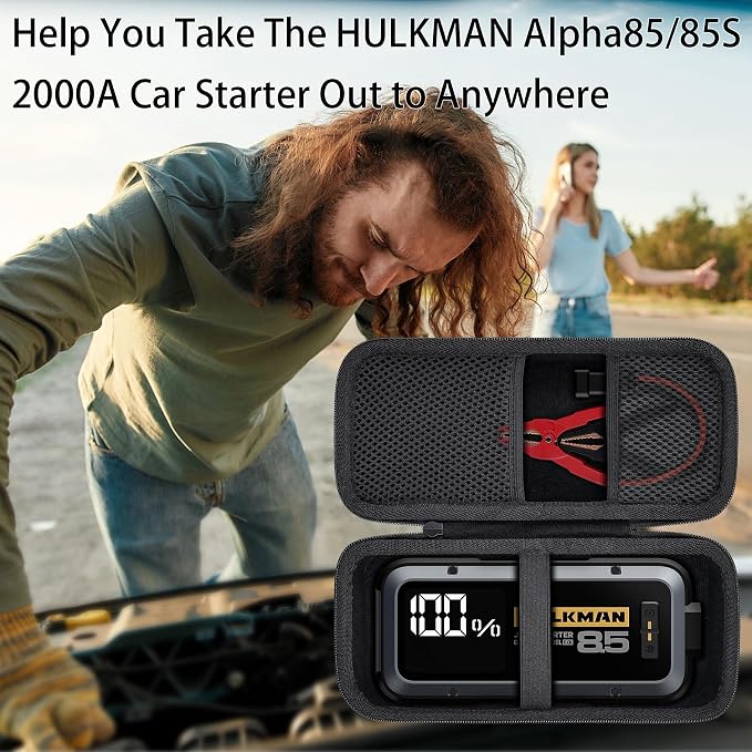 Aenllosi for HULKMAN Alpha85/Alpha85S/Alpha Pro Jump Starter Hard Carrying Case - Image 8