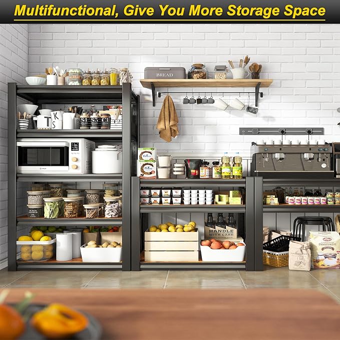 REIBII Storage Shelves 2500LBS Metal Shelving Adjustable Garage Shelving 5 Tier - Image 4