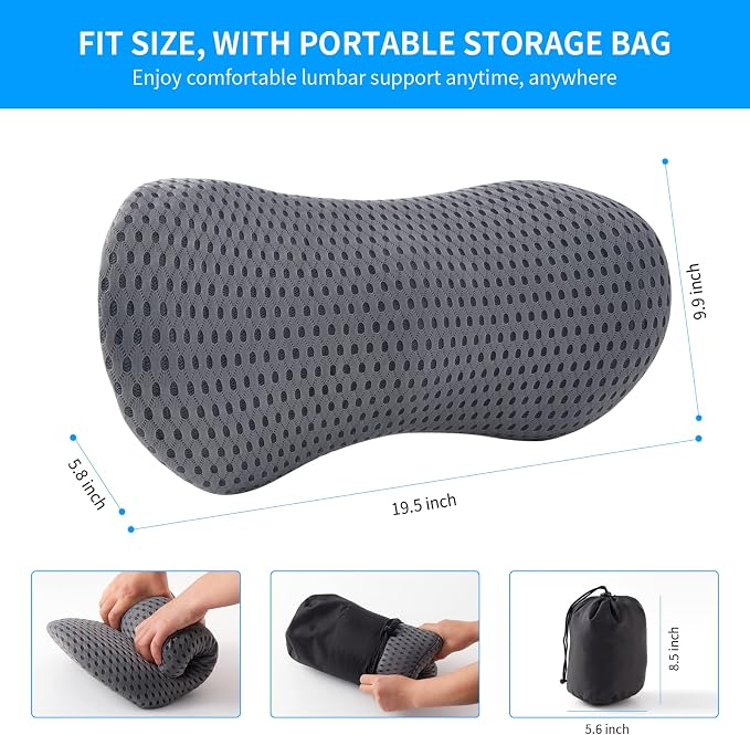 Lumbar Pillow, Memory Foam Lumbar Support Pillow - Image 7
