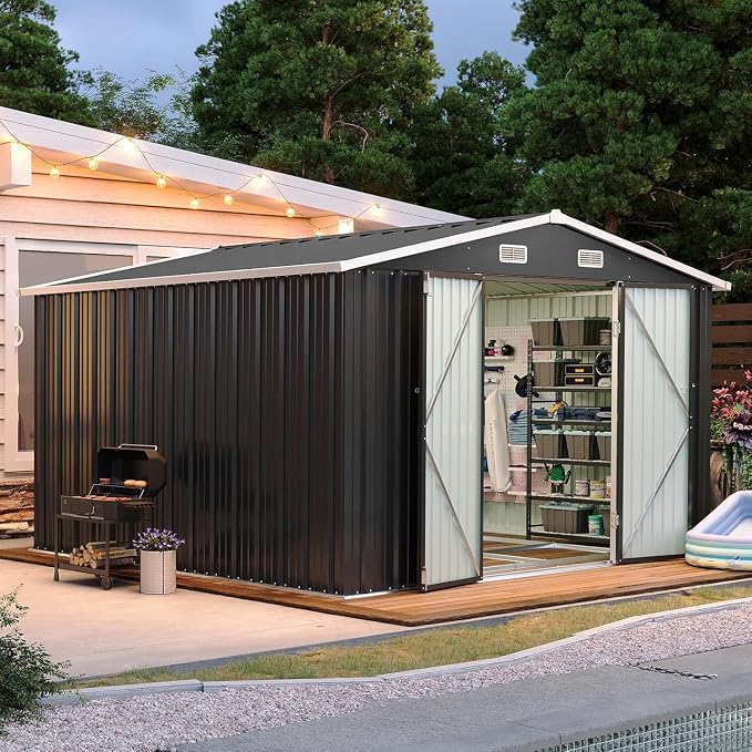 10x10 FT Shed Outdoor Storage Shed - Image 9