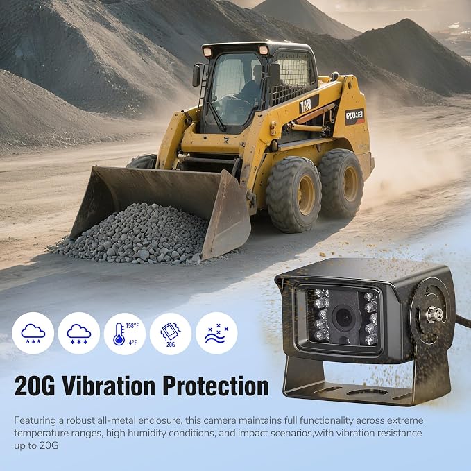 7-inch AHD1080P Wired RV Backup Camera System, IP69k Waterproof IR Night Vision - Image 3
