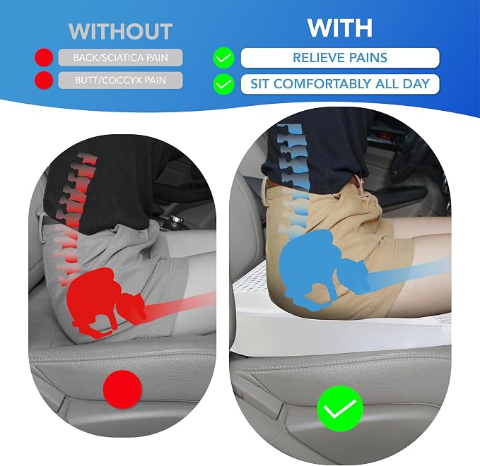 Car Seat Cushion, Comfortable Memory Foam Seat Pillow - Image 3