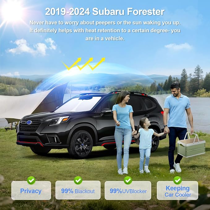 8pcs Car Window Shades for Subaru Forester 2019-2024 Accessories, Windshield - Image 2
