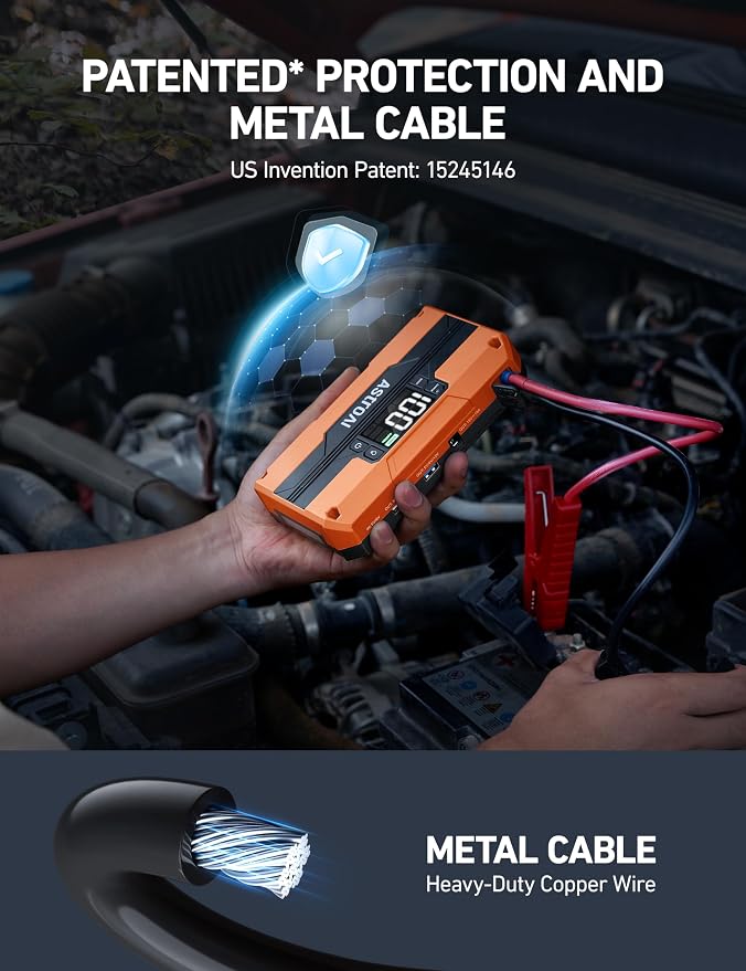 AstroAI T8 Car Jump Starter, 2500A 8-in-1 Jump Box - Image 3