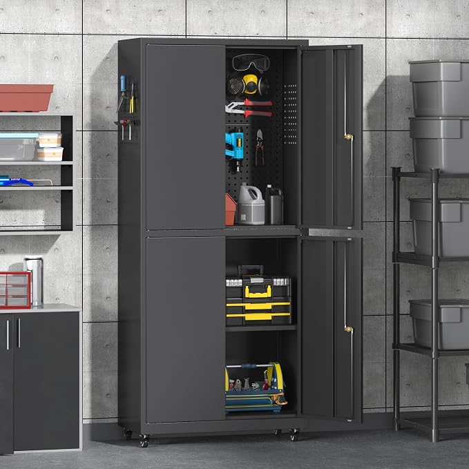 71" H Metal Tool Storage Cabinet - Image 2