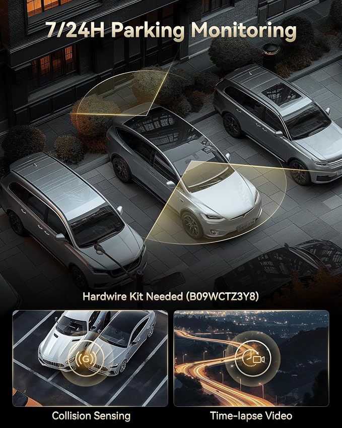 REDTIGER F77 4K+4K Dash Cam Front and Rear, Dual STARVIS 2 IMX678 HDR, Built-in - Image 8