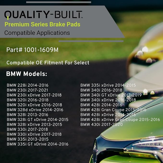 Premium Semi-Metallic Front Brake Pads Compatible - Image 3