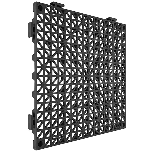 VEVOR Interlocking Tile 50PCS Black, Drainage Tiles 12" x 12" Splicing - Image 10