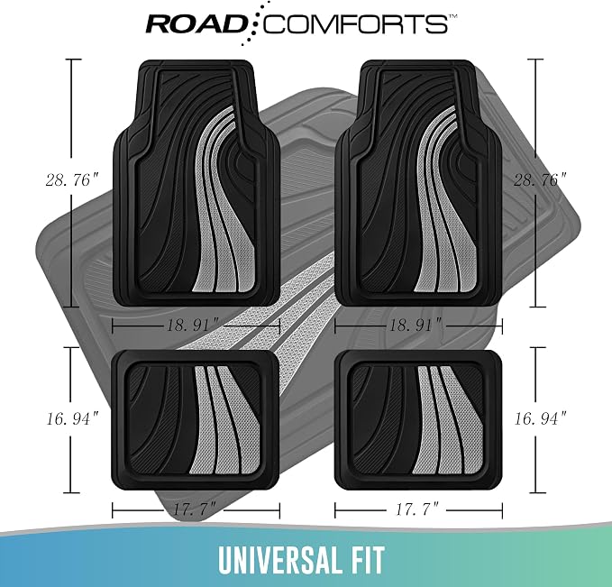 Road Comforts Car Floor Mats Full Set – Front & Rear Car Floor Mats - Image 5