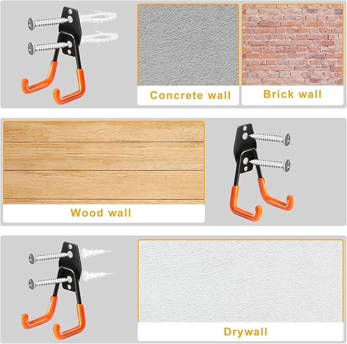 16 Pack Steel Heavy Duty Garage Hooks Storage Hooks - Image 6