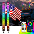 DREAMIZER 2PCS 2FT Fat Whip Lights 360°Spiral Chase Offroad Warning Lighted by DREAMIZER