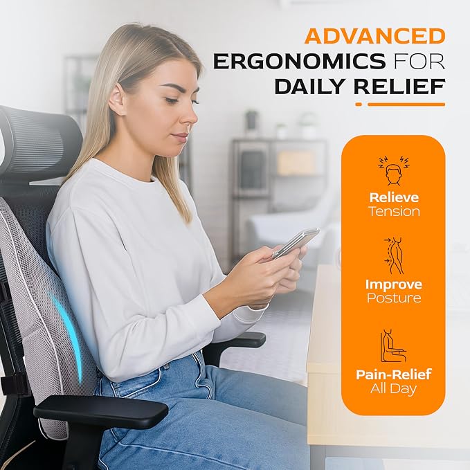 Extra Dense Lumbar Pillow with Double Adjustable Straps - Image 4