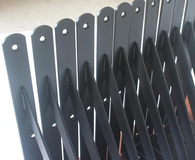 6 Pack L10 x H 8" Black Heavy Duty Shelf Brackets - Image 4