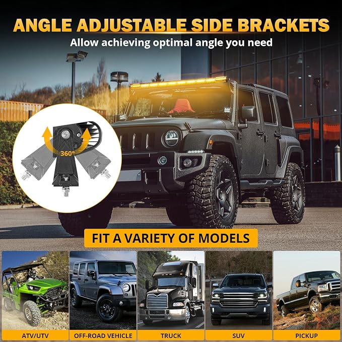 Auxbeam LED Led Light Bar 42 Inch 240W Straight Spot Flood Combo Led Off Road - Image 5
