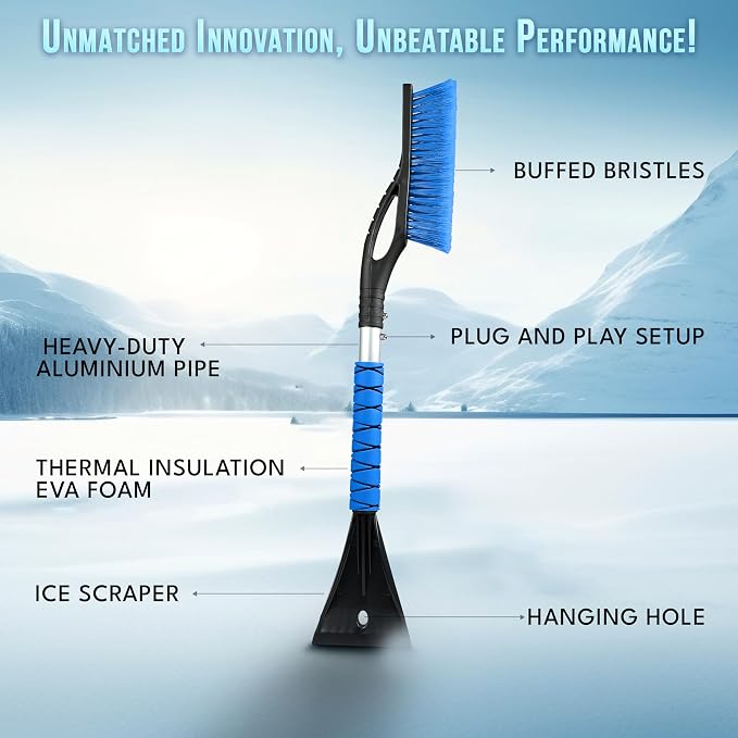 EcoNour 27" Car Snow Brush and Ice Scrapers - Image 4