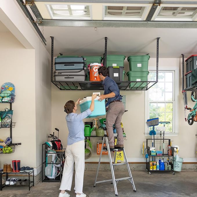 StoreYourBoard 4 x 8 Overhead Garage Storage Rack, Ceiling Shelf Overhead - Image 6