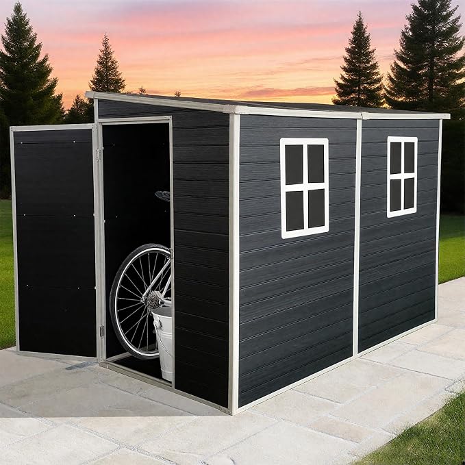 4x8 FT Outdoor Storage Resin Shed by Unknown