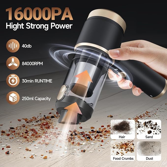Car Vacuum Portable Cordless, Hand Vacuum - Image 2