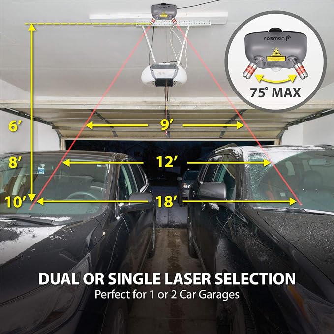 Fosmon, Wider Angle Upgrade, Dual Laser Garage Parking Assist Guide System - Image 4