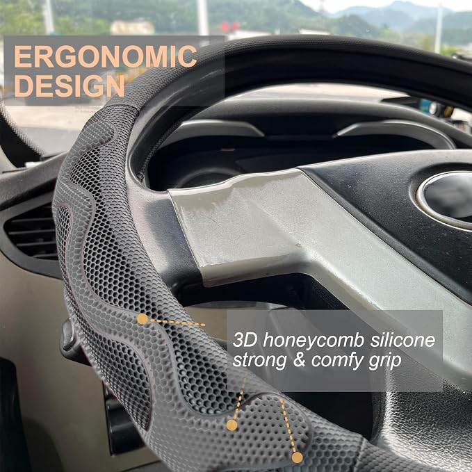 PINCTROT XL Size 17.5-18 Inch Comfy Grip Steering Wheel Cover - Image 2