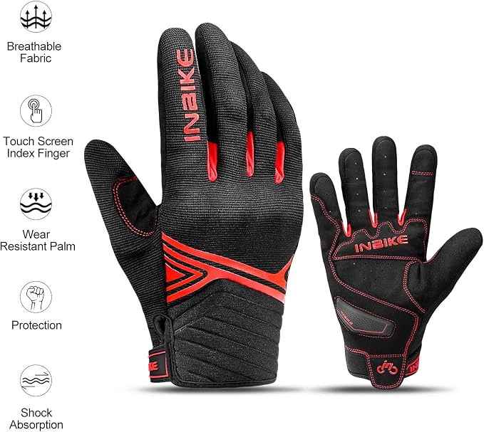 INBIKE Breathable Mesh Motorcycle Gloves Touchscreen - Image 7