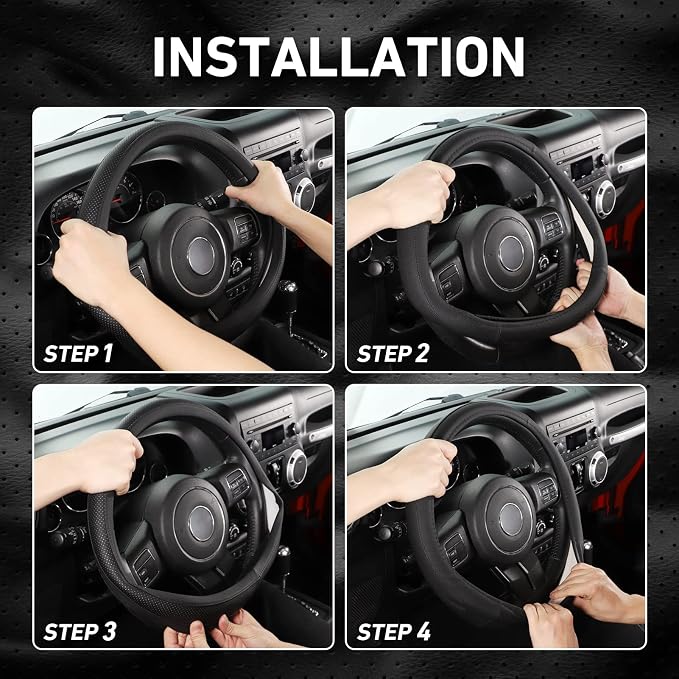SEG Direct Car Steering Wheel Cover - Image 5
