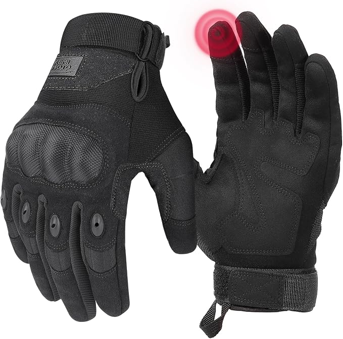 KEMIMOTO Tactical Gloves for Men, Touchscreen Motorcycle Gloves by kemimoto