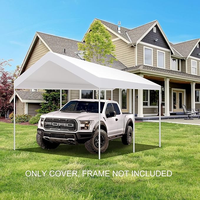 10' x20' Upgraded Carport Replacement Canopy Cover - Image 7