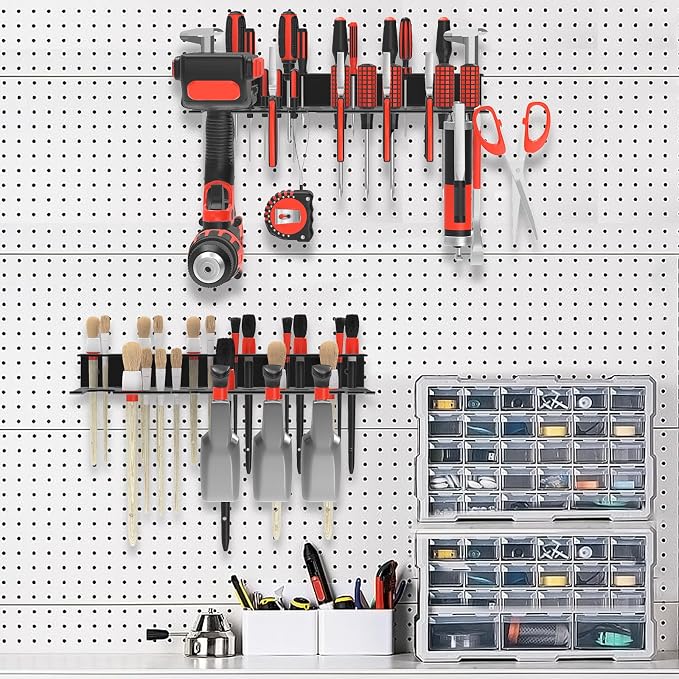 2Pcs Metal Screwdriver Organizer, Wall Mount Plier Organizer Hammer Holder - Image 5