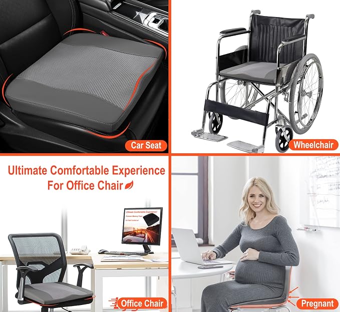 Car Seat Cushion, Comfort Memory Foam Car Cushions - Image 7