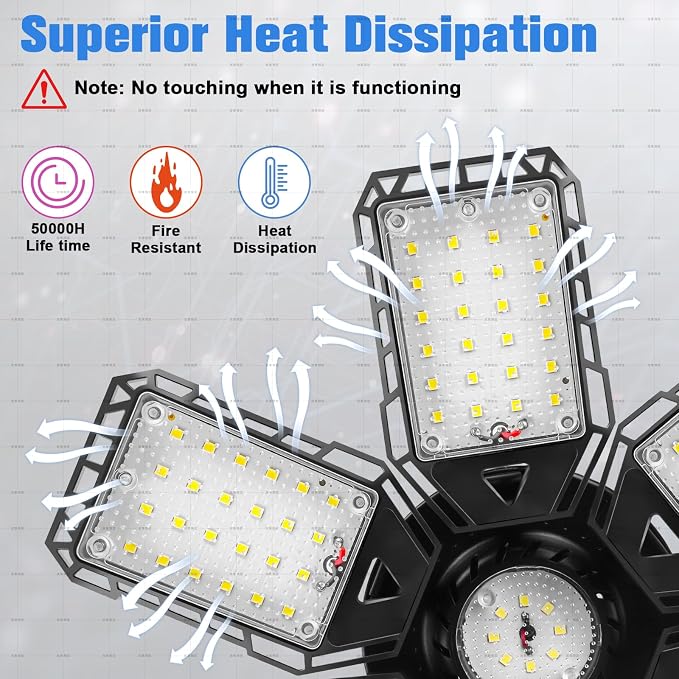LED Garage Lights 1 Pack -180W, 18000LM 6500K Led Shop Light - Image 4