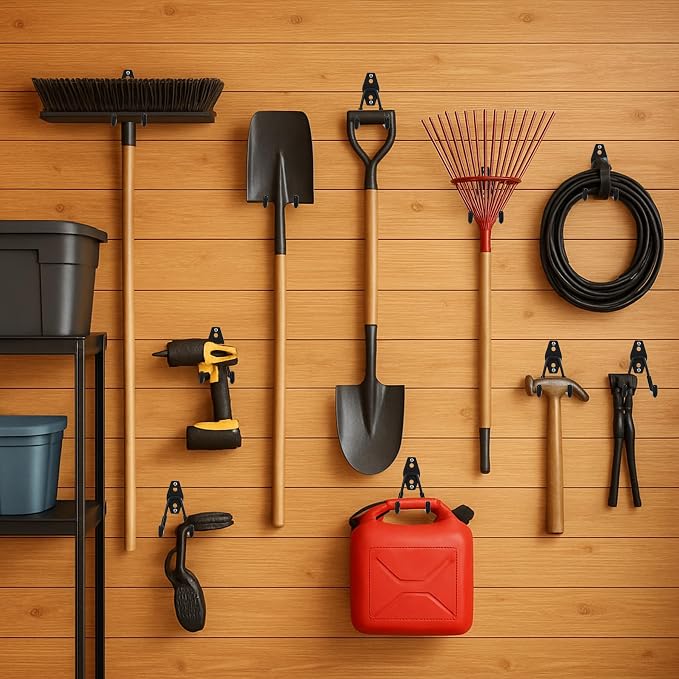 4 Pack Garage Hooks, Garage Tool Organizer Wall Mount, Heavy Duty - Image 2