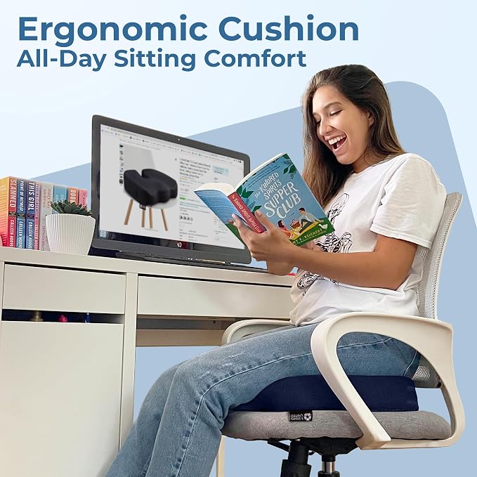 5 STARS UNITED Seat Cushion for Tailbone Pain Relief – Memory Foam Lifting - Image 2