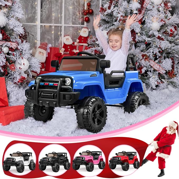 JOYMOR Ride on Truck with Remote Control, 4 Wheels 12V Battery Powered Kids Car - Image 7