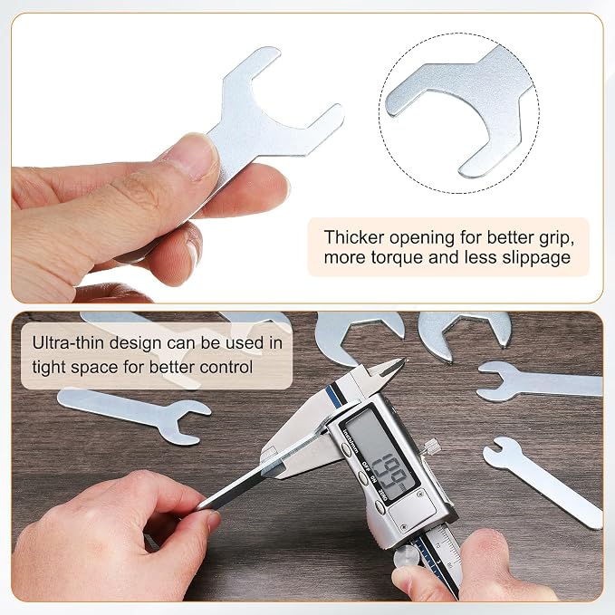 HARFINGTON 10pcs Small Wrench 22x70x1.5mm Metric U-Shaped Single Open Ended - Image 5