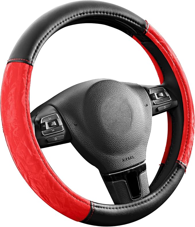 PIC AUTO Steering Wheel Cover, Silk Grain Leather Car Steering Wheel Protector - Image 2