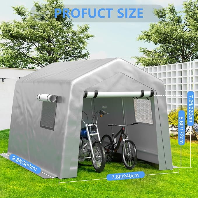 8x10 ft Carport Heavy Duty Tent - Image 2