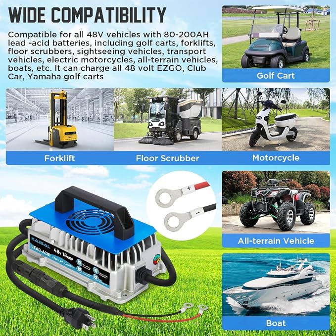 KAISAL 48V Charger 1250W 18A Golf Cart Battery Charger - Image 3