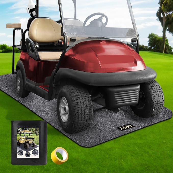 Roykaw Golf Cart Parking Mat Garage Floor Mat Compatible by Roykaw
