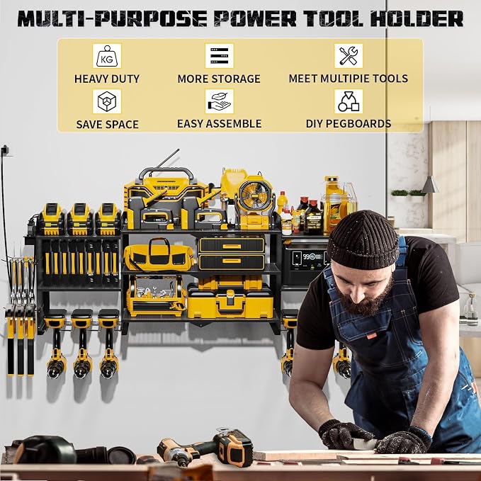 45" Large Power Tool Organizer Wall Mount - Image 6