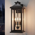 Large Outdoor Light 3-Light 20" Black Exterior Lighting Fixture, Modern Outside by VenzBlomiaVariousLightings