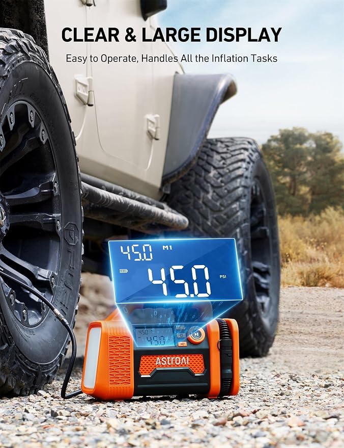 AstroAI TC3 Air Compressor Portable Tire Inflator Offroad Air Compressor - Image 4