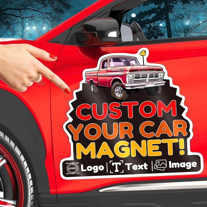 Custom Car Magnet with Your Logo ║ Advertise Your Business Vehicle Magnetic ║ by MyHappyCustomizedGifts