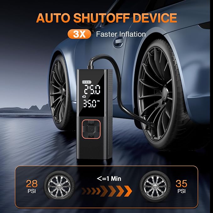 Tire Inflator Portable Air Compressor, Air Pump - Image 3
