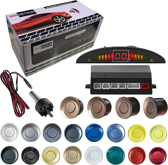 Car Reverse Backup Parking Sensor Radar System kit The LED Display by SANDETOUN