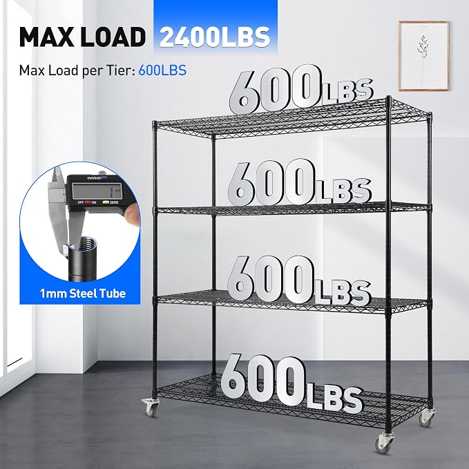 Rengue 4-Tier Wire Shelving - Image 5